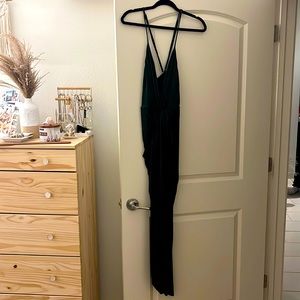 Amazon Green Midi Evening Dress